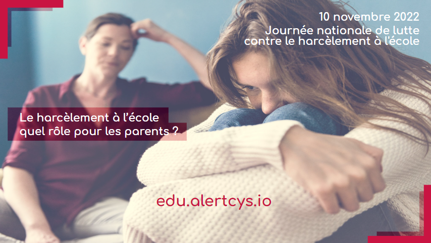 Harcèlement scolaire, alertcys.io se mobilise pour accompagner les parents.